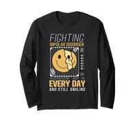 Fighting Bipolar Disorder Still Smiling Warrior Quote Long Sleeve T-Shirt