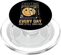 Fighting Bipolar Disorder Still Smiling Warrior Quote PopSockets PopGrip for MagSafe