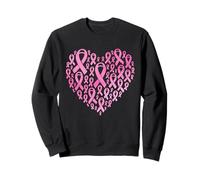 Fighting Breast Cancer Awareness Heart Pink Ribbon Sweatshirt