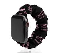 Fighting Cancer Never Give Up Scrunchies Watch Band Compatible with IWacth Series Replacement Strap 42mm/44mm