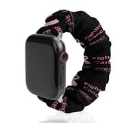Fighting Cancer Never Give Up Scrunchies Watch Band Compatible with IWacth Series Replacement Strap 42mm/44mm