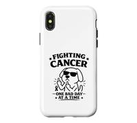 Fighting Cancer One Bad Day At A Time Funny Awareness Design Case for iPhone X/XS