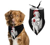 Fighting Cock Muscular Rooster Pet Bandana Dogs Triangle Scarf Cats Handkerchief Puppy Costume