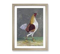 Fighting Cock Vol.2 By John Frederick Herring Classic Painting Framed Print | A3 Oak Framed Wall Art | Ready to Hang | Classic Historical Picture | Living Room Bedroom Lounge Office