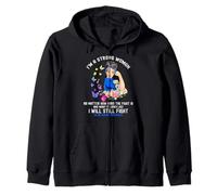 Fighting Colon Cancer I'm A Strong Woman Zip Hoodie