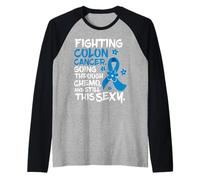 Fighting Colon Cancer Raglan Baseball Tee