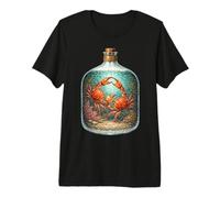 Fighting Crabs in a Bottle s Vintage Nautical Art Premium T-Shirt
