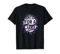 Fighting for a Cure: Alzheimer's Awareness Advocate T-Shirt, Men, Black, XL