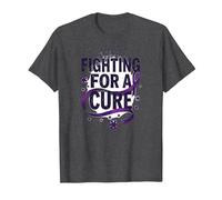 Fighting for a Cure: Alzheimer's Awareness Advocate T-Shirt, Men, Dark Heather Grey, XL