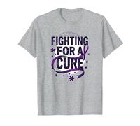 Fighting for a Cure: Alzheimer's Awareness Advocate T-Shirt, Men, Heather Grey, S