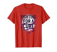 Fighting for a Cure: Alzheimer's Awareness Advocate T-Shirt, Men, Red, M