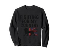 Fighting for My Country, Patriot Lion Union Jack UK Pride Sweatshirt