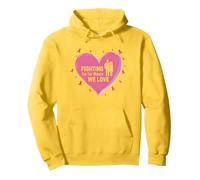 Fighting for the Women We Love Breast Cancer Awareness Pullover Hoodie, Adult Unisex, Lemon, XL