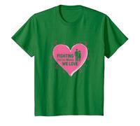 Fighting for The Women We Love Breast Cancer Awareness T-Shirt, Kids, Kelly Green, 6 Years