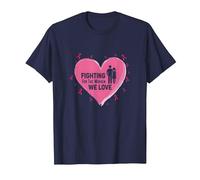 Fighting for The Women We Love Breast Cancer Awareness T-Shirt, Men, Navy, L