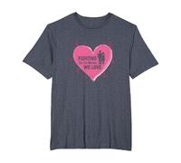 Fighting for The Women We Love Breast Cancer Awareness T-Shirt, Men's Big and Tall, Heather Blue, 3X Tall