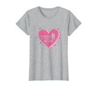 Fighting for The Women We Love Breast Cancer Awareness T-Shirt, Women, Heather Grey, XXL