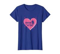 Fighting for The Women We Love Breast Cancer Awareness T-Shirt, Women, Royal Blue, S