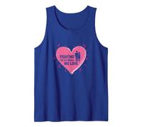 Fighting for The Women We Love Breast Cancer Awareness Tank Top, Men, Royal Blue, M