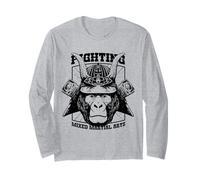 Fighting Gorilla Samurai MMA Mixed Martial Arts Combat Long Sleeve T-Shirt