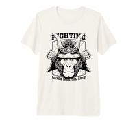 Fighting Gorilla Samurai MMA Mixed Martial Arts Combat Premium T-Shirt