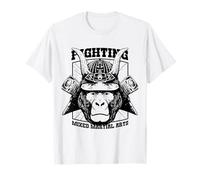 Fighting Gorilla Samurai MMA Mixed Martial Arts Combat T-Shirt