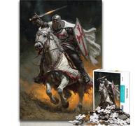 Fighting Knight 1000 Piece Jigsaw Puzzles for Adults & Teens,Decompressing Intellectual Educational Toy Birthday Present,Gifts,Wall Art (50x75cm)