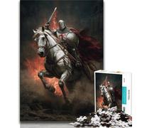 Fighting Knight 1000 Piece Jigsaw Puzzles for Adults & Teens,Family Game Stress Reliever Difficult Challenge Artists Collection,Fine Art (50x75cm)