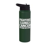 Fighting Lung Cancer - Lung Cancer Warrior Stainless Steel Insulated Water Bottle