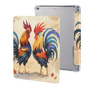 Fighting Morning Rooster Cock Case Compatible for IPAD 2017/2018/Air1/Air2 (9.7in) Tablet Cases Protective Stand Cover