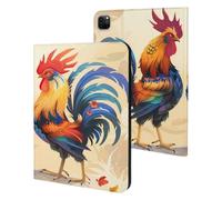 Fighting Morning Rooster Cock Case Compatible for IPAD Pro 20/21/22(11in) Tablet Cases Stand Protective Cover with Sleep/Wake