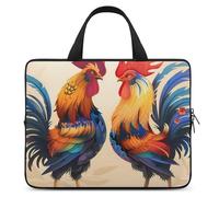 Fighting Morning Rooster Cock Laptop Bag Sleeve Funny Tablet Case Protective Carry Bag Briefcase with Handle 12inch