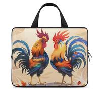 Fighting Morning Rooster Cock Laptop Bag Sleeve Funny Tablet Case Protective Carry Bag Briefcase with Handle 17inch