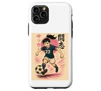 Fighting Spirit Soccer Girl, Anime Style Football Player Case for iPhone 11 Pro