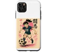 Fighting Spirit Soccer Girl, Anime Style Football Player Case for iPhone 11 Pro Max