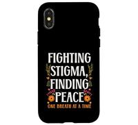 Fighting Stigma Finding Peace Mental Health Awareness Case for iPhone X/XS