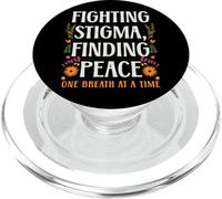 Fighting Stigma Finding Peace Mental Health Awareness PopSockets PopGrip for MagSafe