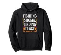 Fighting Stigma Finding Peace Mental Health Awareness Pullover Hoodie