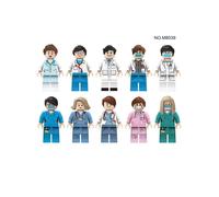 Fighting the Epidemic Doctors Patients Nurses Mini Figures Building Blocks Characters Fits Lego Kids Best Gift