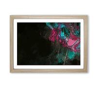 Fighting The Night in Abstract Framed Print | A2 Oak Framed Wall Art | Ready to Hang | Abstract Fantasy Picture | Living Room Bedroom Lounge Office