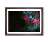 Fighting The Night in Abstract Framed Print | A2 Walnut Framed Wall Art | Ready to Hang | Abstract Fantasy Picture | Living Room Bedroom Lounge Office