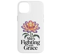 Fighting With Grace Breast Cancer Awareness Gift for Women Case for iPhone 14 Plus