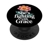 Fighting with Grace Inspirational Cancer Warrior PopSockets Adhesive PopGrip
