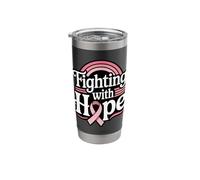 Fighting with Hope Breast Cancer Awareness Stainless Steel Insulated Tumbler
