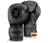 FIGHTR® Premium Boxing Gloves - Ideal Stability & Impact Strength | Punching Gloves for Boxing, MMA, Muay Thai, Kickboxing & Martial Arts | Includes Carry Bag (All Black, 14 oz)