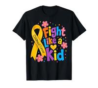 Fights Like A Kid Childhood Cancer Awareness Motivation T-Shirt