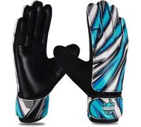 FIGHTSENSE Soccer Goalie Gloves for Kids Youth Boys,Football Goalkeeper Gloves,4mm Latex Palm,Breathable,Anti-Slip Strong Grip,Double Wrist Protection (Blue, Size 2 Suitable for 4-5 Years)
