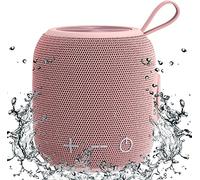 FIGMASU Bluetooth Speaker Portable Bluetooth 5.0 Dual Pairing Wireless Speakers Mini,360 HD Surround Sound & Rich Stereo Bass,IPX7 Waterproof for Travel,Pool and Outdoor(Pink)