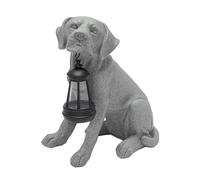 Figorona Solar LED Dog Statue Light,Waterproof Dog Decor, Ideal Garden Decorations, Garden Lights & Gifts for Dog Lovers, Perfect for Home, Lawn, Patio, Yard, Balcony Decoration (Labrador-Grey)