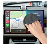 Figpade 4.36"×4.36" Round Car Screen Cleaner,Double Sided Microfiber Screen Cleaning Pad for Car Display,Dashboard LCD Display,Universal Cell Phones,Touch Screen Cleaner for Car Accessories (Round)